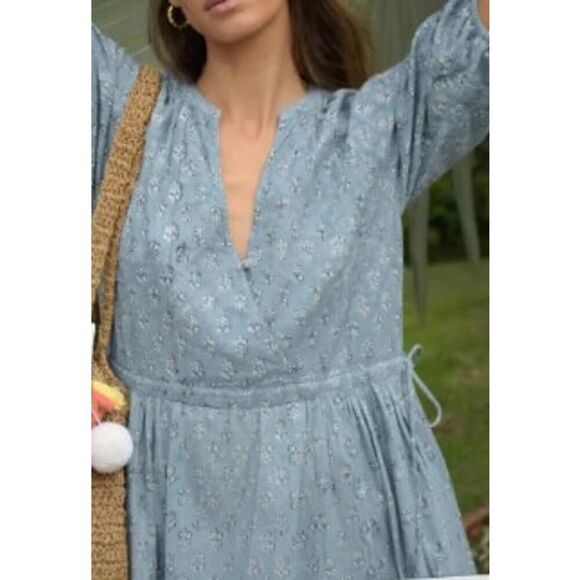 Anthropologie Kopal Keri Brick Hand Print Maxi Dress Sz. M - Picture 10 of 11